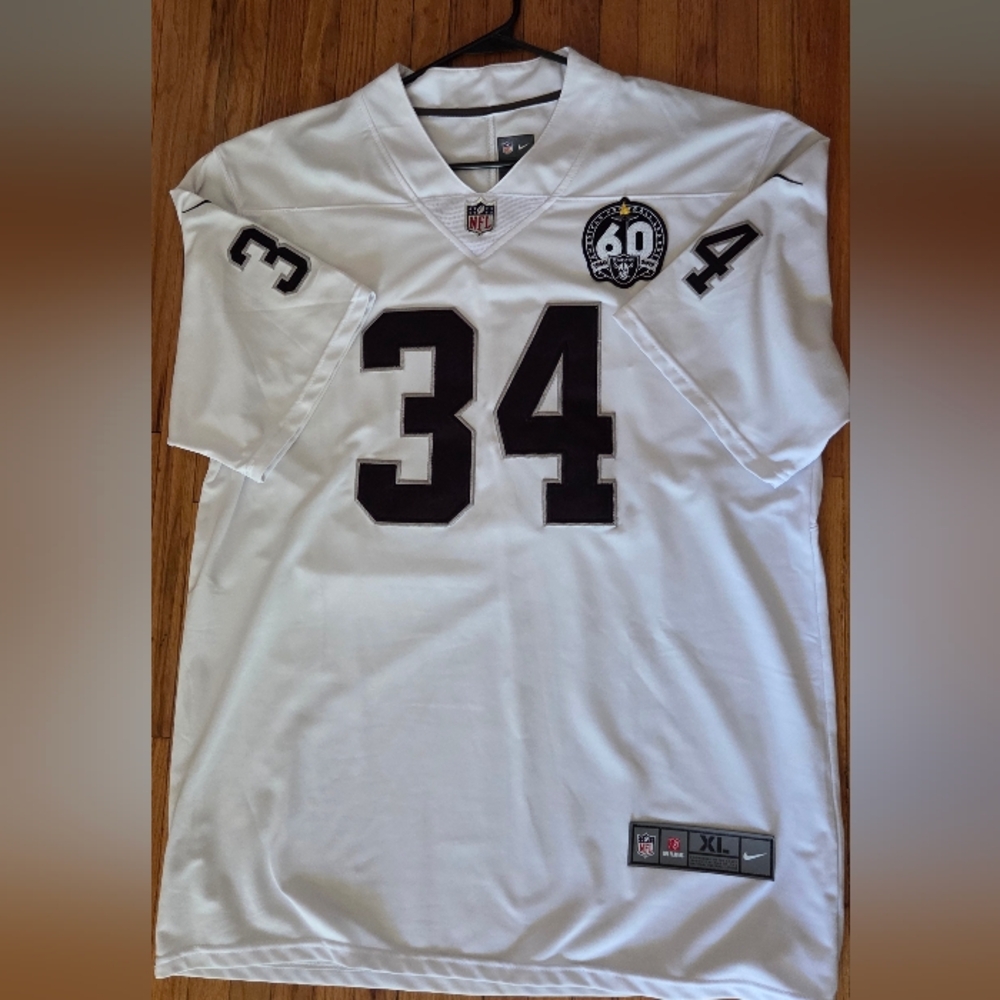 Bo Jackson #34 White Raiders Nike Jersey 60th Ann EDT Mens XL $50.00 Like New